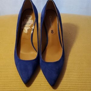 Calvin Klein Gayle blue suede pumps